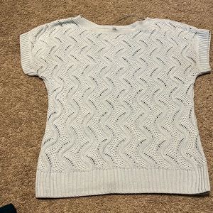 Sky blue short sleeve sweater